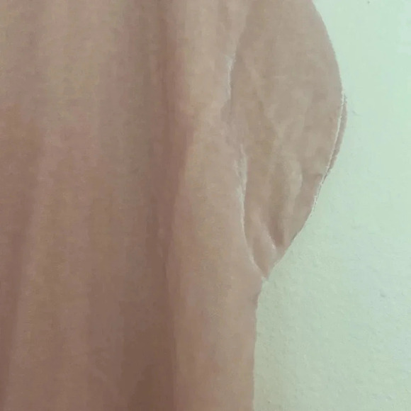 CUT Loose real velvet (silk and rayon) light pink short sleeve short Sz XS - Picture 7 of 8